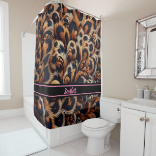 Cortina Para Box Leopard Luxe: Transforme seu banheiro com um