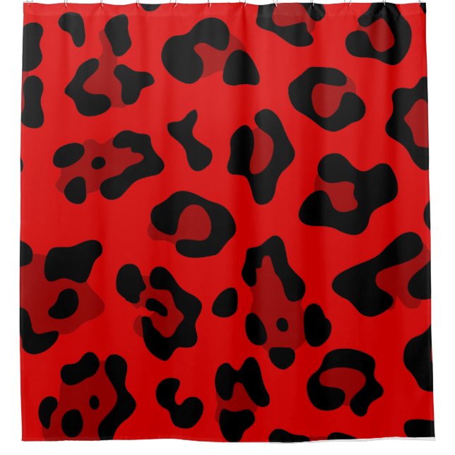 Cortina Para Box leopardo vermelho (Frente)
