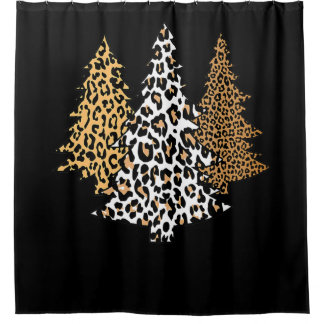 Cortina Para Box Lepard natal árvores christmas cheetah presente de