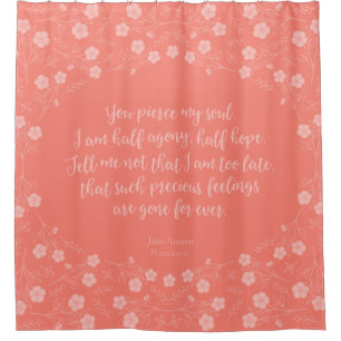 Cortina Para Box Letra Floral Jane Austen Persuasion Love