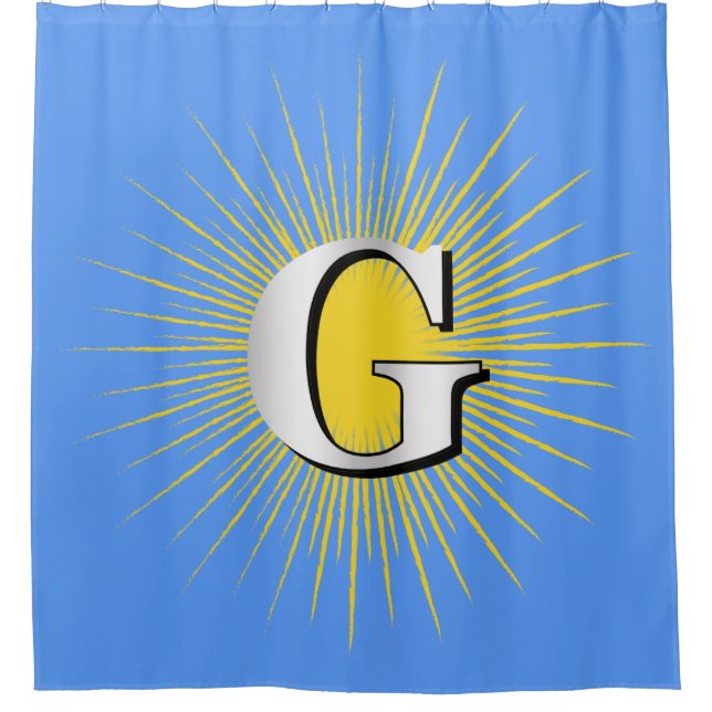 Cortina Para Box Letra G - símbolo masculino (Frente)