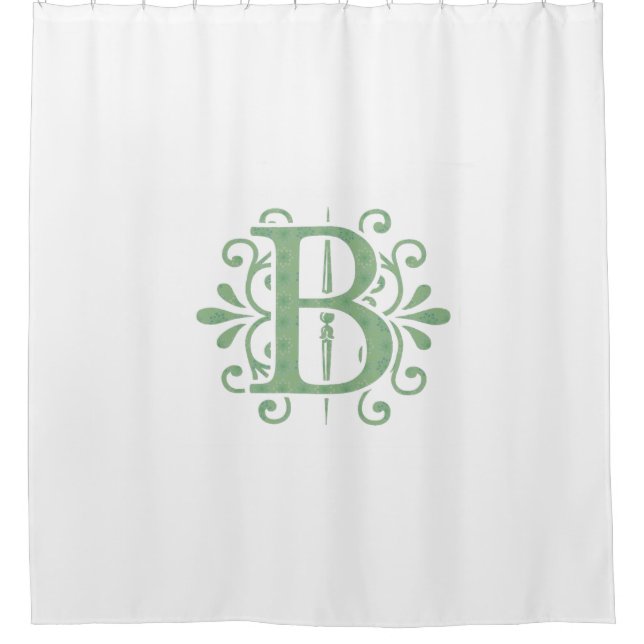 Cortina Para Box Letras alfabéticas - letra B - branco (Frente)