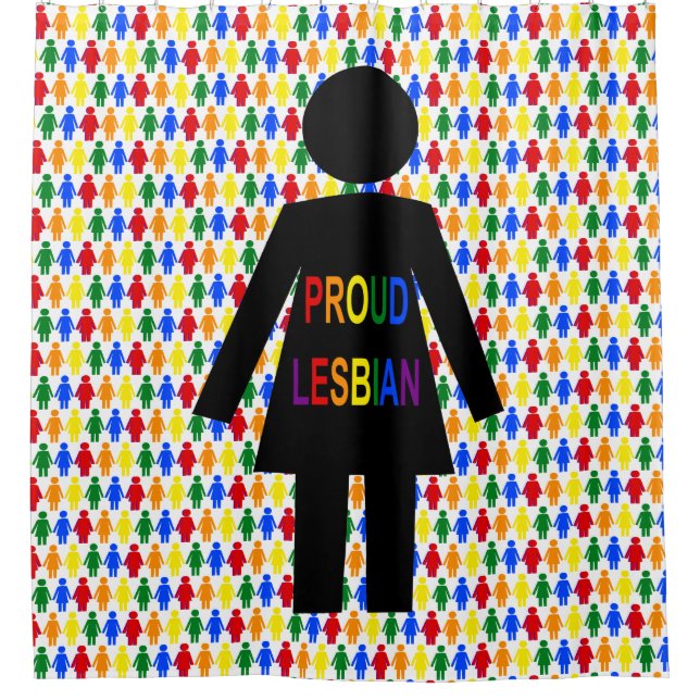 Cortina Para Box LGBTQ Silhouette Lésbica e Damas Arco-Íris (Frente)