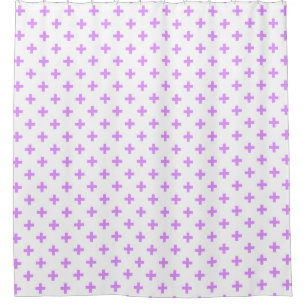 Cortina Para Box Lilac polka cruza em branco