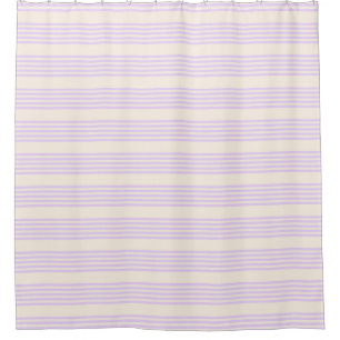 Cortina Para Box Lilac púrpura e bege 5 listras