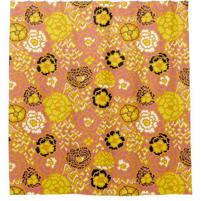 Cortina Para Box Limão de melancia Dourado (Frente)