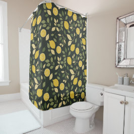 Cortina Para Box Limões e Folhas