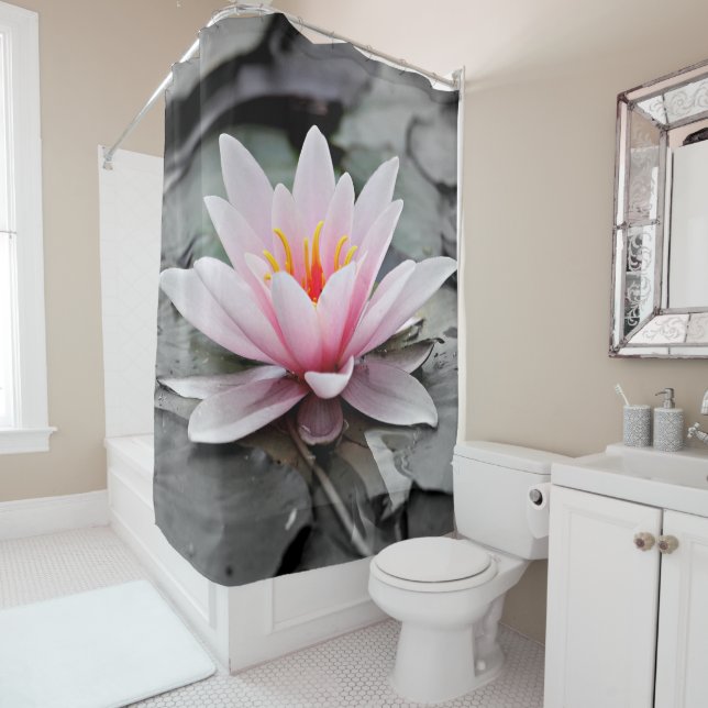 Cortina Para Box Linda água rosa (In Situ)