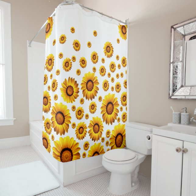 Cortina Para Box Lindas flores amarelas (In Situ)