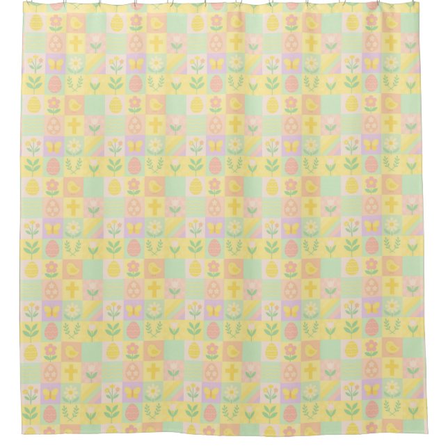 Cortina Para Box Lindo padrão de Páscoa/primavera (Frente)