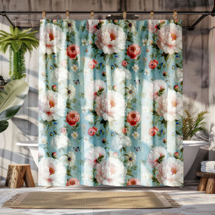 Cortina Para Box Lindos Camponeses Brancos e Vermelhos