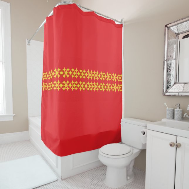 Cortina Para Box Lines of Stars Shower Curtain (In Situ)