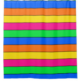 CORTINA PARA BOX LINHAS DE LARANJA AMARELO BRIGHT NEON FLUORO COLOR