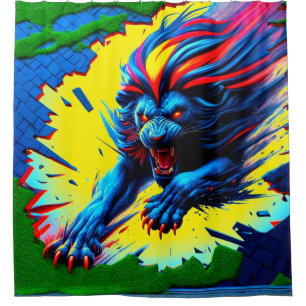 Cortina Para Box Lion Art