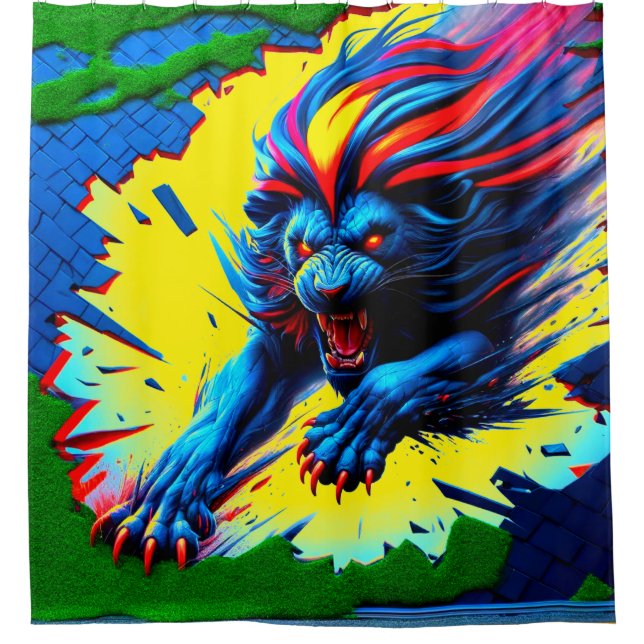 Cortina Para Box Lion Art (Frente)