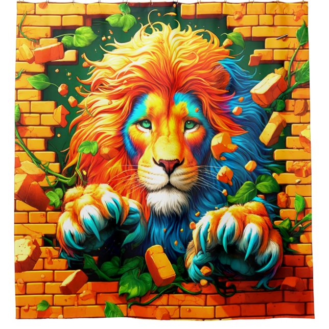 Cortina Para Box Lion Art (Frente)