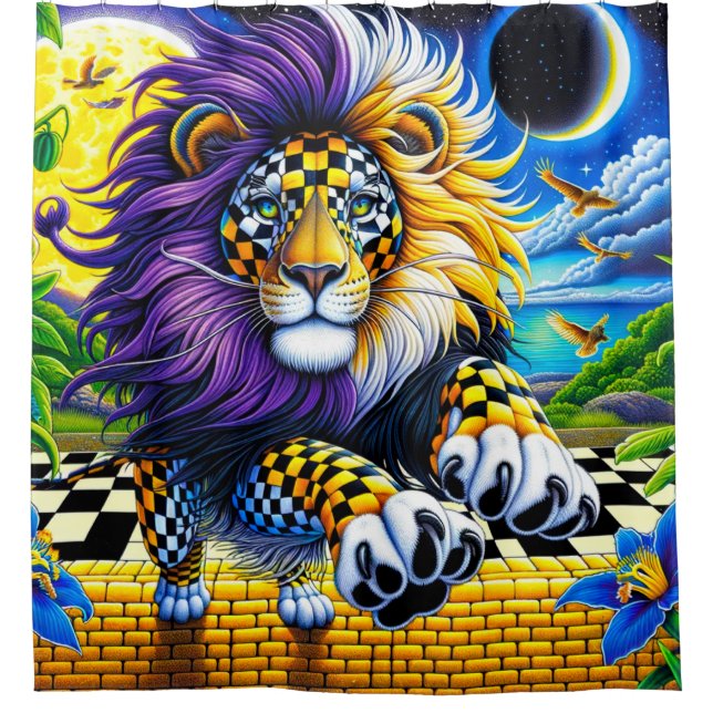 Cortina Para Box Lion Art (Frente)