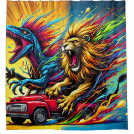 Cortina Para Box Lion Art