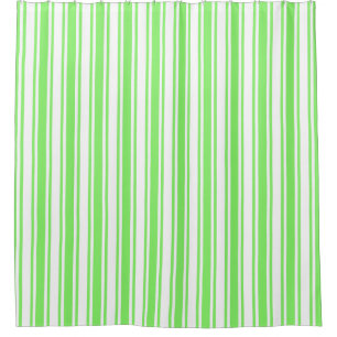 Cortina Para Box Listras dos doces do verde limão e do branco