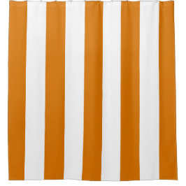 Cortina Para Box Listras verticais alaranjadas e brancas