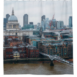 Cortina Para Box London Skyline: Ruas. Vista aérea de Paul