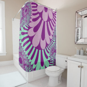 Cortina Para Box Loop Purple e Mint Green