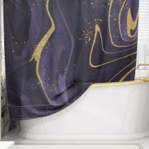 Luxo Elegante Roxo Dourado Efeito Marble Nome Show