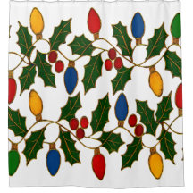 Luzes de Natal e Azevinho em Arte Cloisonne