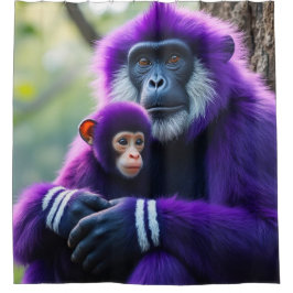 Cortina Para Box Macacos Roxos