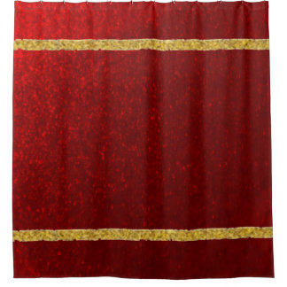 Cortina Para Box Maçãs Doces Vermelho Ouro 