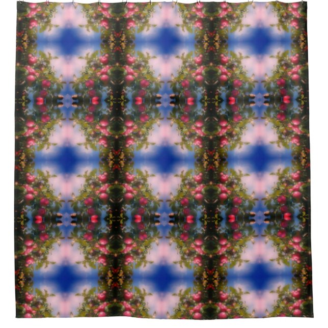 Cortina Para Box Maçãs Vermelhas Na Abstrato (Frente)