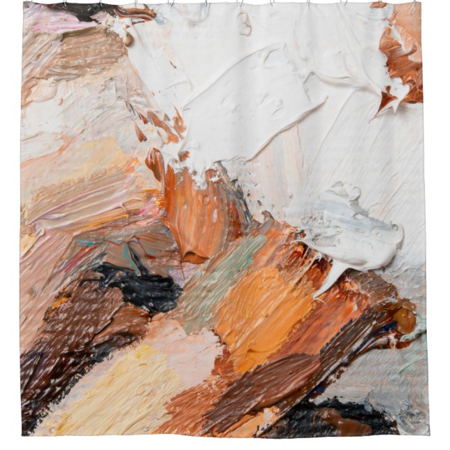 Cortina Para Box Macro. Abstract art. Expressive embossed pasty oil (Frente)