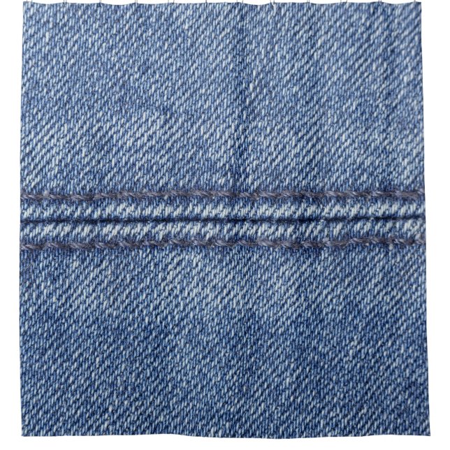 Cortina Para Box Macro Blue Denim, Textura De Fechamento. (Frente)