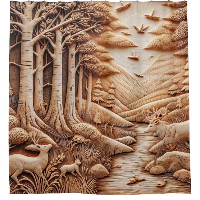 Cortina Para Box Madeira (Frente)