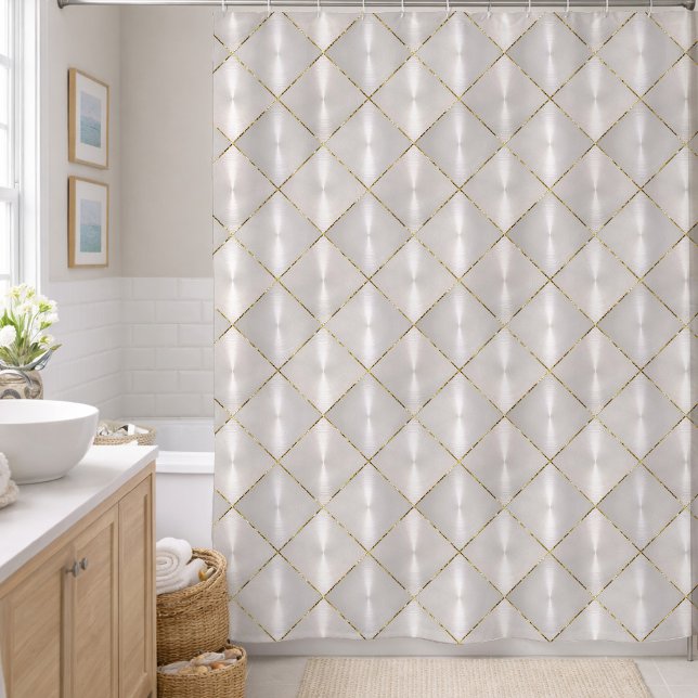 Cortina Para Box Mãe Branca de Pérola com Dourado (Criador carregado)