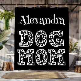 Cortina Para Box Mãe de Cachorro Personalizado Preto e Branco