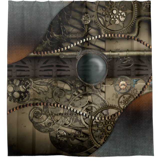 Cortina Para Box Magnífico design steampunk elegante (Frente)