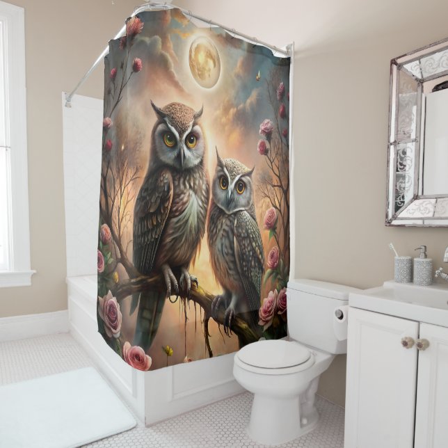 Cortina Para Box Majestic Owl Design (In Situ)