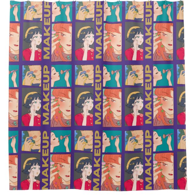 CORTINA PARA BOX MAKEUP ANIME AMIGOS (Frente)