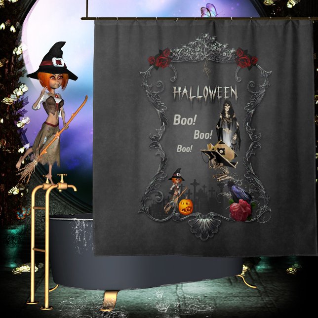 Cortina Para Box Malva e coroa esqueletos (Funny skeleton)