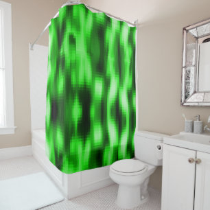 Cortina Para Box Manchado verde e preto pastilhas de vidro