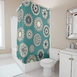 Cortina Para Box mandala cirque spot teal