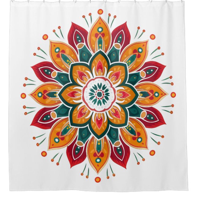 Cortina Para Box Mandala colorida (Frente)