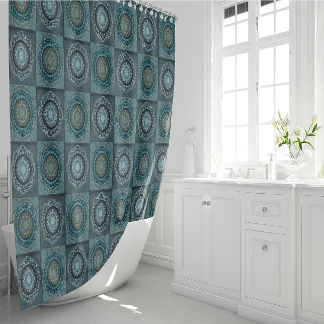 Cortina Para Box Mandala dos olhos psicodélicos guiados persa (Criador carregado)