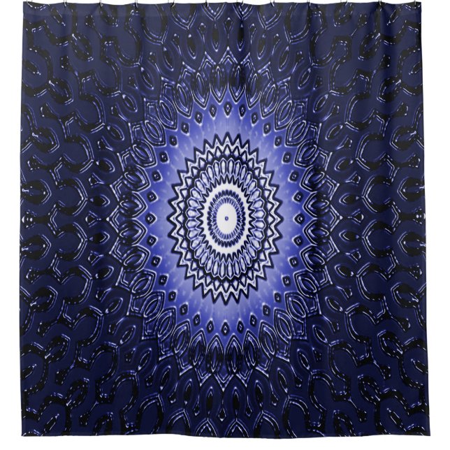 Cortina Para Box Mandala em azul...... (Frente)