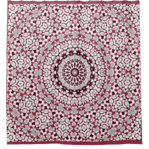 Cortina Para Box Mandala is burgundy-gray
