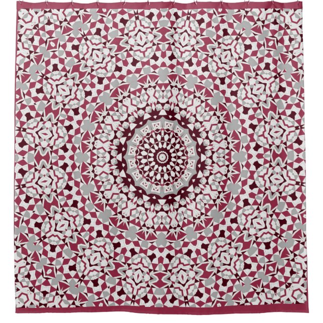 Cortina Para Box Mandala is burgundy-gray (Frente)