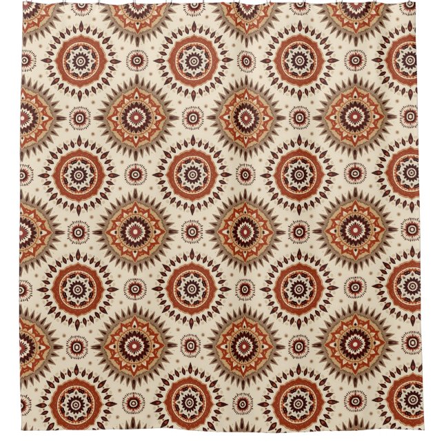Cortina Para Box Mandala Radiância Terrosa (Frente)