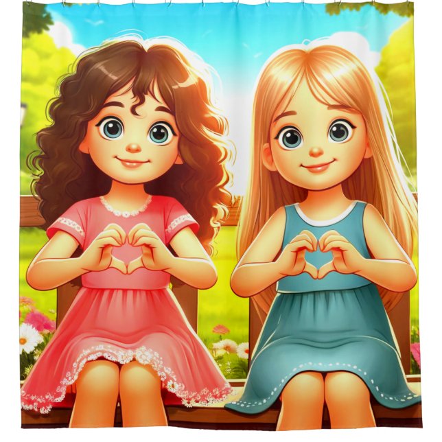 Cortina Para Box Mãos do Coração (Frente)