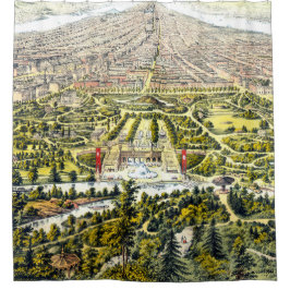Cortina Para Box Mapa da Vintage do Central Park, Nova Iorque, 1873
